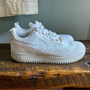 Air Force 1 Crater Flyknit - Triple White - Men 9.5
